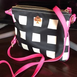 Kate Spade black and white cross-body bag